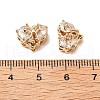 Brass Micro Pave Cubic Zirconia Beads KK-A259-20G-01-3