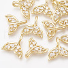 Brass Cubic Zirconia Pendants X-KK-T035-35-1