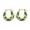 304 Stainless Steel Enamel Hoop Earrings EJEW-Z079-01G-01-4
