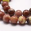 Natural Plum Blossom Jasper Beads Strands G-A163-02-8mm-3