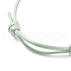 Natural Green Aventurine Heart Braided Cord Bracelet BJEW-JB07685-03-5
