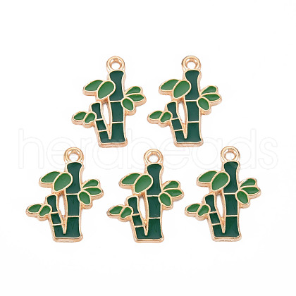 Alloy Enamel Pendants ENAM-T016-04KC-RS-1