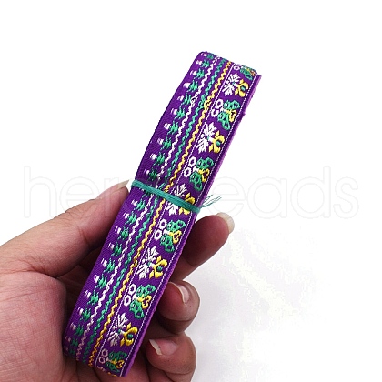 6.5M Ethnic Style Flat Embroidery Polyester Ribbons PW-WG60825-14-1