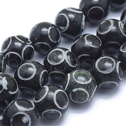Natural Xiuyan Jade Bead Strands G-O179-B03-10mm-1