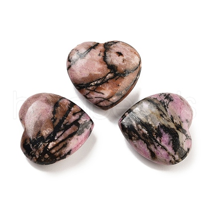 Mother's Day Gifts Heart Natural Rhodonite Palm Stones G-C134-06A-19-1
