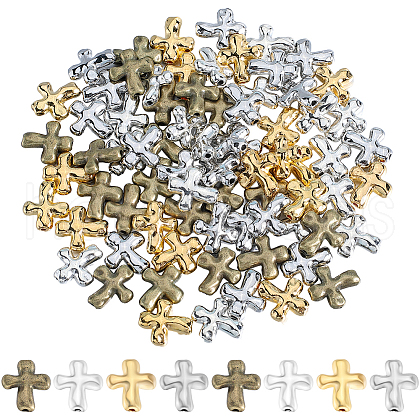 SOFPLATE 80Pcs 4 Colors Alloy Beads TIBEB-SP0001-13-1