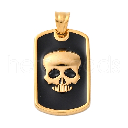 304 Stainless Steel Enamel Pendants STAS-U043-06A-G-1