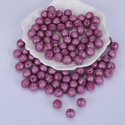 Round Silicone Focal Beads SI-JX0046A-67-1