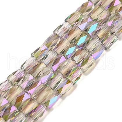 Electroplate Glass Beads Strands GLAA-P068-HR02-1