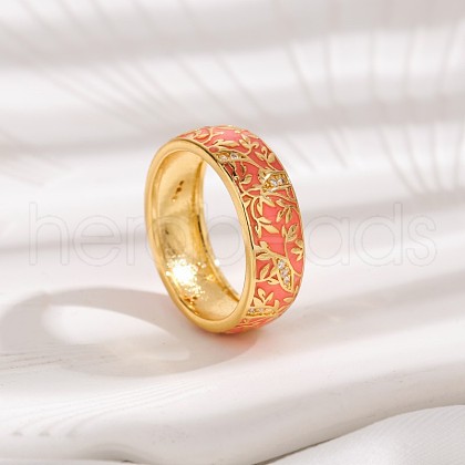 Brass Micro Pave Cubic Zirconia Finger Rings FS-WGFDCA6-05-1