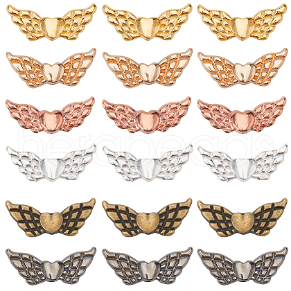 SUNNYCLUE 120Pcs 6 Colors Zinc Alloy Beads FIND-SC0011-82-1