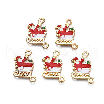 Rack Plating Alloy Enamel Pendants X-ENAM-N055-127-1