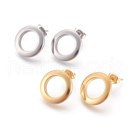 304 Stainless Steel Stud Earrings EJEW-I235-07B-1