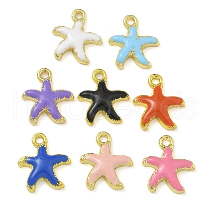 Rack Plating Brass Enamel Pendants KK-G515-06G-1