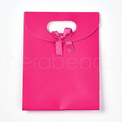 Paper Gift Bags with Ribbon Bowknot Design CARB-TAC0001-01B-1