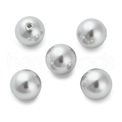 Baking Painted Pearlized Glass Pearl Round Beads X-HY-Q001-02A-04-1