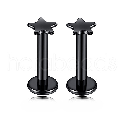 Star Stainless Steel Internally Threaded Labrets WG955BE-05-1