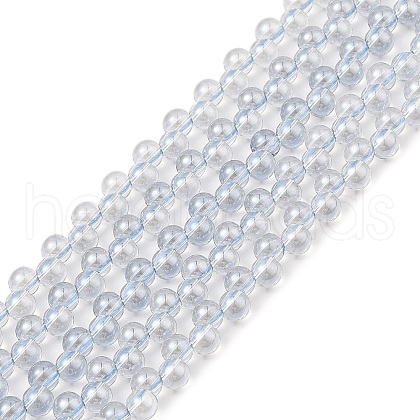 Electroplate Glass Beads Strands GLAA-Q105-01G-1