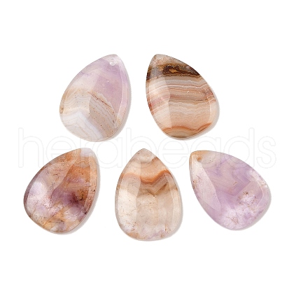 Natural Amethyst Lace Agate Pendants G-A244-04-1