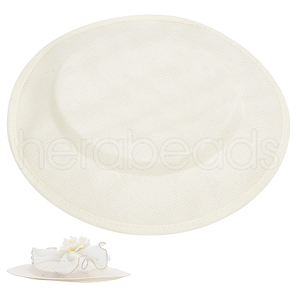Imitation Linen Cloth Hat Fascinator Base AJEW-WH0314-493-1