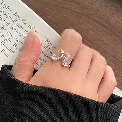 S925 Stainless Steel Cuff Rings for Women FS-WG79458-14-1