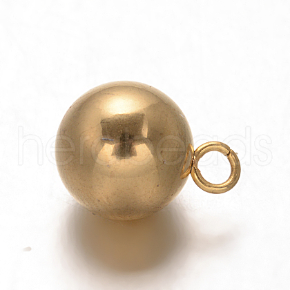 Round Ion Plating(IP) 304 Stainless Steel Charms STAS-F075-B-22G-1