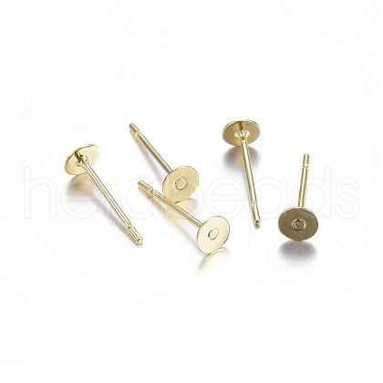 304 Stainless Steel Stud Earring Findings STAS-P210-45G-01-1