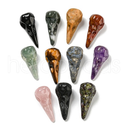 Natural Mixed Gemstone Pendants G-M417-06-1