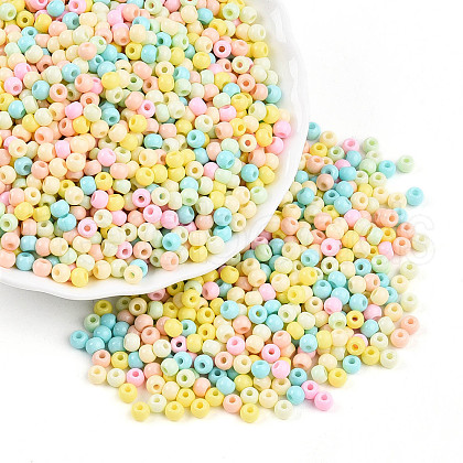 Baking Paint Glass Seed Beads SEED-N007-02B-1