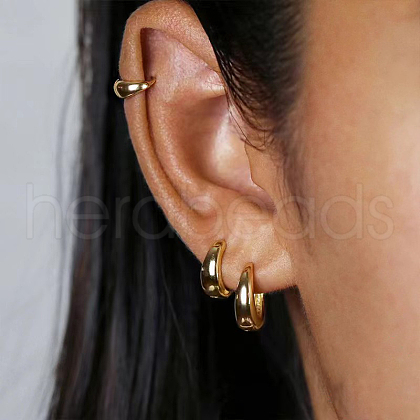 3 Pcs Elegant S925 Sterling Silver Oval Hoop Earrings ER3464-1-1