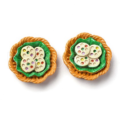 Fried Chip Doughnut Theme Opaque Resin Imitation Food Decoden Cabochons RESI-S392-02A-1