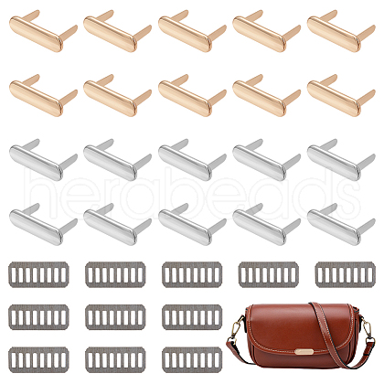 WADORN 20 Sets 2 Colors Zinc Alloy Bag Decorative Clasps FIND-WR0007-34-1