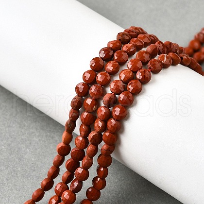 Natural Red Jasper Beads Strands G-C179-A4mm-04-1