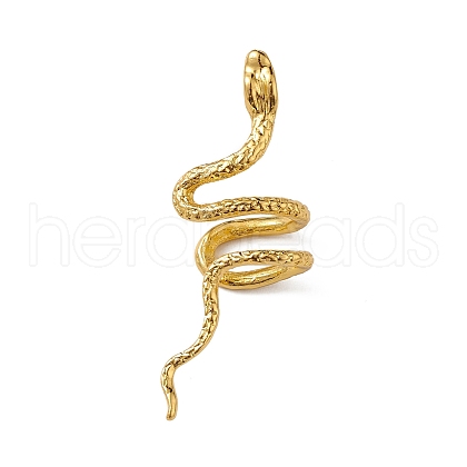 Sterling Silver Snake Cuff Earrings EJEW-L263-01G-1
