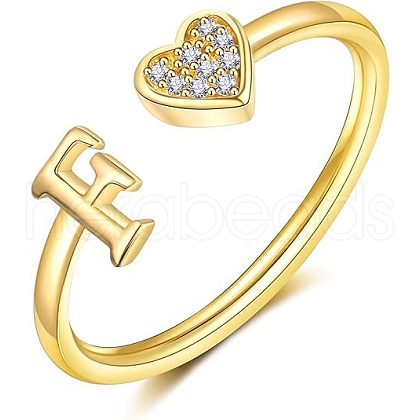 Adjustable Brass Rhinestone Cuff Rings FS-WG29D83-06-1