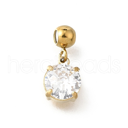 304 Stainless Steel Rhinestone Pendants STAS-H202-06G-1