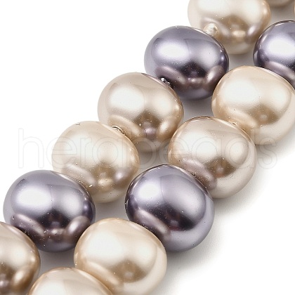 Shell Pearl Beads Strands BSHE-XCP0001-28-1