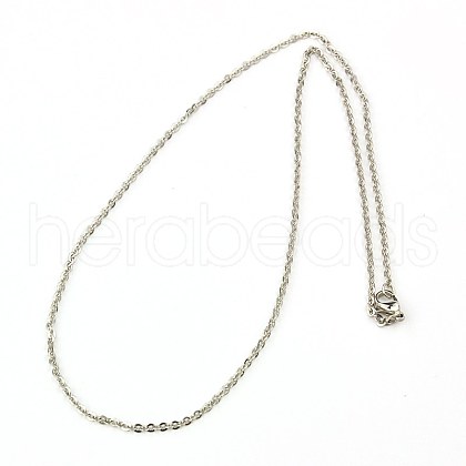 304 Stainless Steel Necklaces Women Cable Chain Necklaces NJEW-C079-01B-1