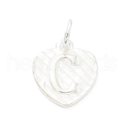 925 Sterling Silver Heart with Capital Letter Charms STER-S009-13C-S-1