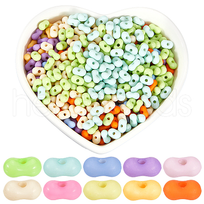 SOFPLATE 2000Pcs 10 Colors Opaque Acrylic Beads MACR-SP0001-37-1