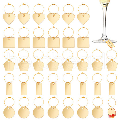 Acrylic Wine Glass Charms AJEW-GA00009-1