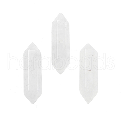 Natural Quartz Crystal Double Terminal Pointed Beads G-A231-01A-1