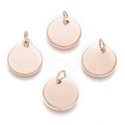 Ion Plating(IP) 304 Stainless Steel Charms EJEW-L238-03D-RG-1