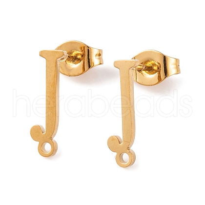 Ion Plating(IP) 304 Stainless Steel Stud Earrings FIND-Q103-01J-G-1