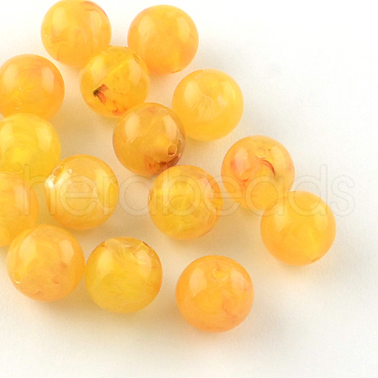 Round Imitation Gemstone Acrylic Beads OACR-R029-12mm-10-1