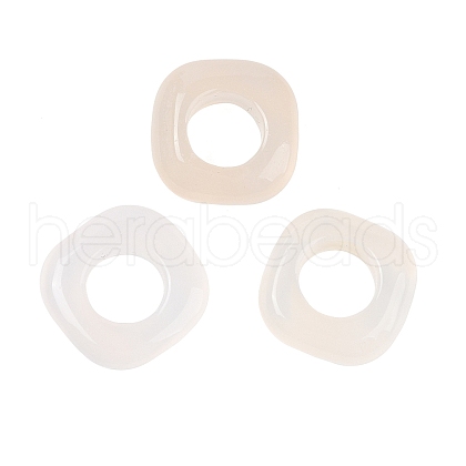 Natural White Chalcedony Linking Rings G-F773-04-1