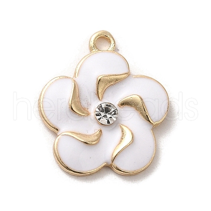 Flower Alloy Enamel Pendants ENAM-A007-03KCG-01-1