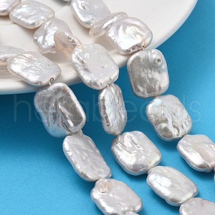 Natural Baroque Keshi Pearl Beads Strands PEAR-P064-01C-09A-1