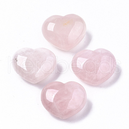 Natural Rose Quartz Heart Love Stone G-S364-062A-1