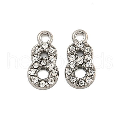 304 Stainless Steel Pendants STAS-L080-002P-08-1
